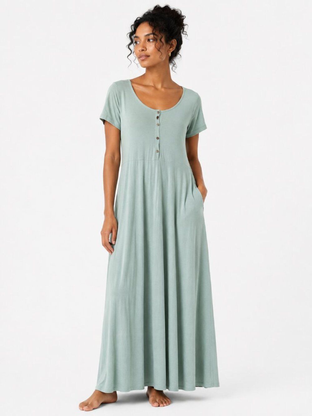 Three Bird Nest Simply Comfort Short Sleeve Wide Leg Jumpsuit Size Large